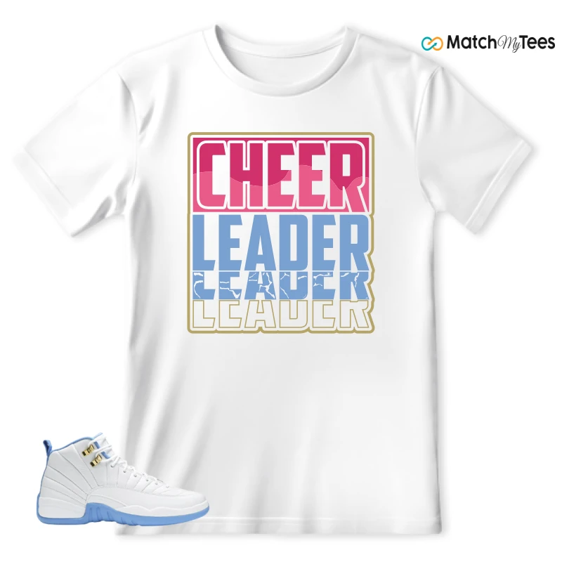 NIKE JORDAN 12 RETRO WHITE UNIVERSITY BLUE (2004) (WOMEN'S) SNEAKER Matching Tees t-shirt