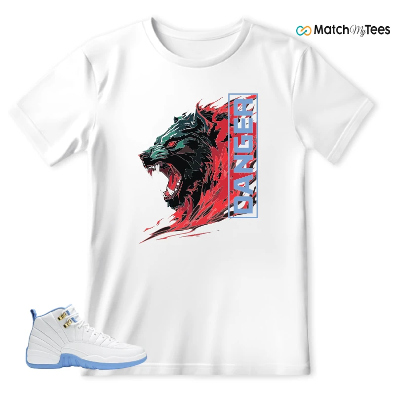 NIKE JORDAN 12 RETRO WHITE UNIVERSITY BLUE (2004) (WOMEN'S) SNEAKER Matching Tees t-shirt