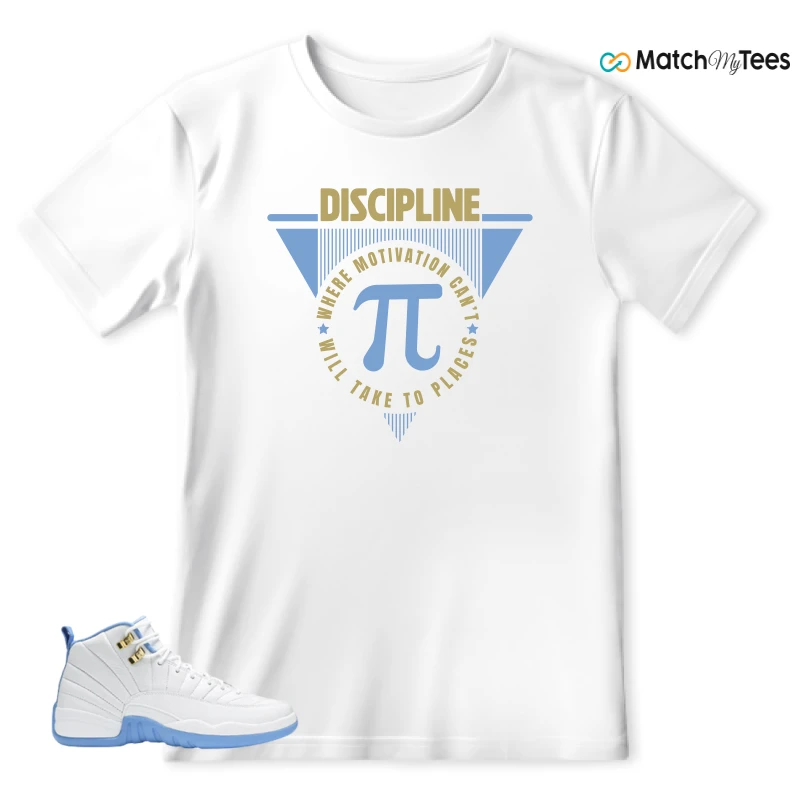 NIKE JORDAN 12 RETRO WHITE UNIVERSITY BLUE (2004) (WOMEN'S) SNEAKER Matching Tees t-shirt