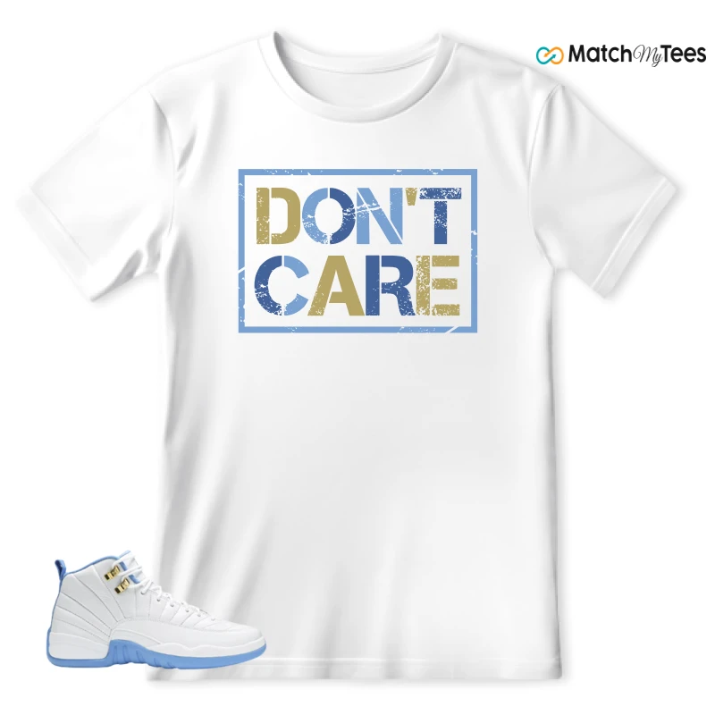 NIKE JORDAN 12 RETRO WHITE UNIVERSITY BLUE (2004) (WOMEN'S) SNEAKER Matching Tees t-shirt