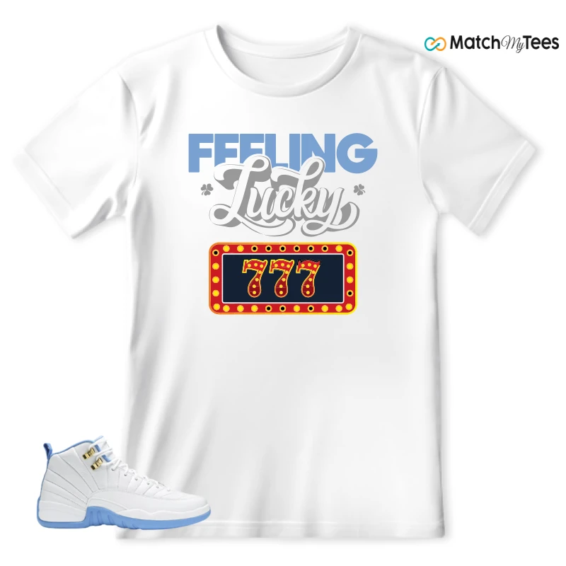 NIKE JORDAN 12 RETRO WHITE UNIVERSITY BLUE (2004) (WOMEN'S) SNEAKER Matching Tees t-shirt
