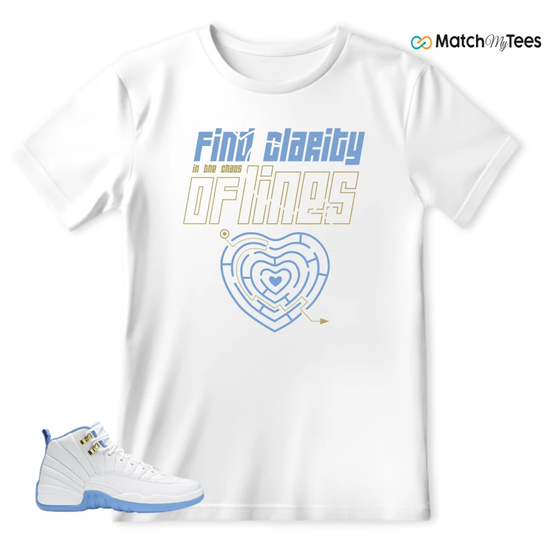 NIKE JORDAN 12 RETRO WHITE UNIVERSITY BLUE (2004) (WOMEN'S) SNEAKER Matching Tees t-shirt