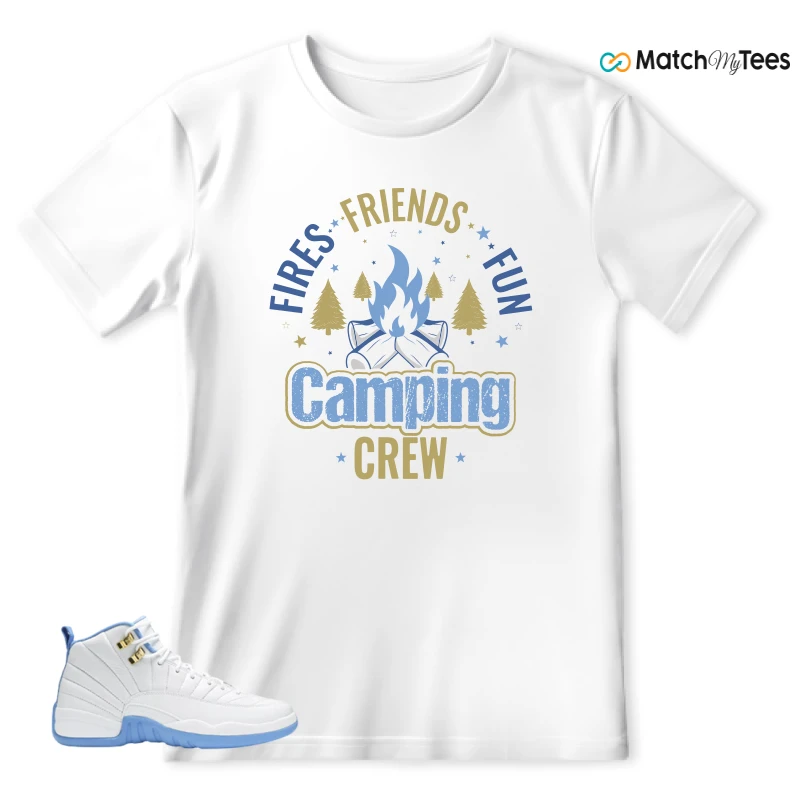 NIKE JORDAN 12 RETRO WHITE UNIVERSITY BLUE (2004) (WOMEN'S) SNEAKER Matching Tees t-shirt