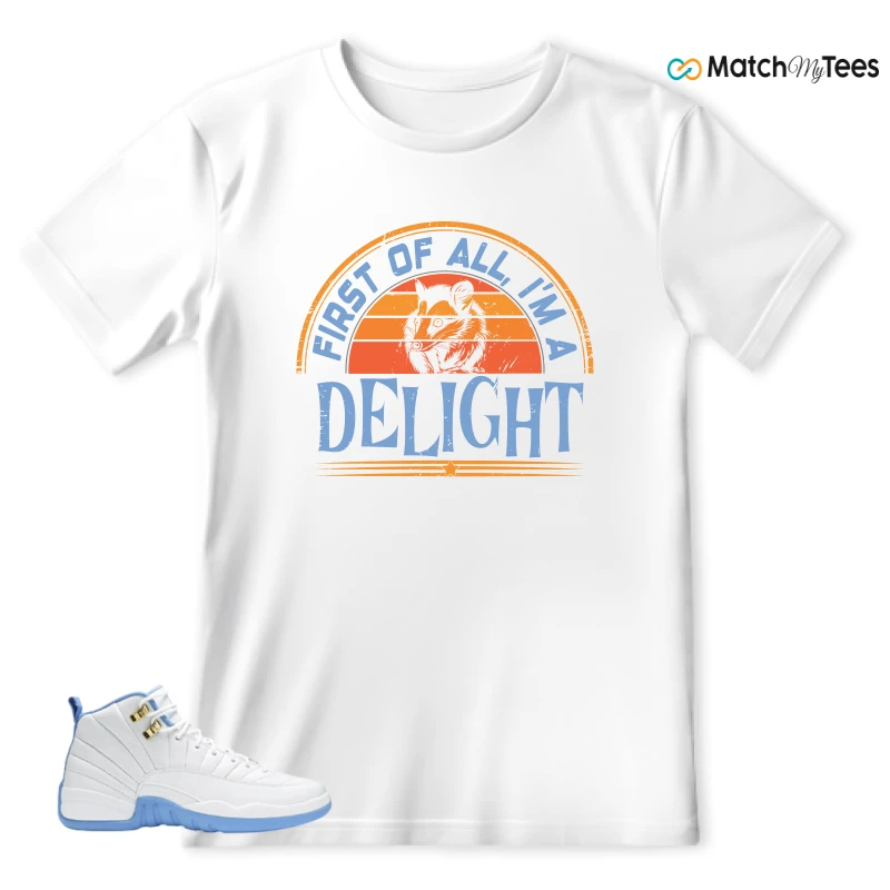 NIKE JORDAN 12 RETRO WHITE UNIVERSITY BLUE (2004) (WOMEN'S) SNEAKER Matching Tees t-shirt