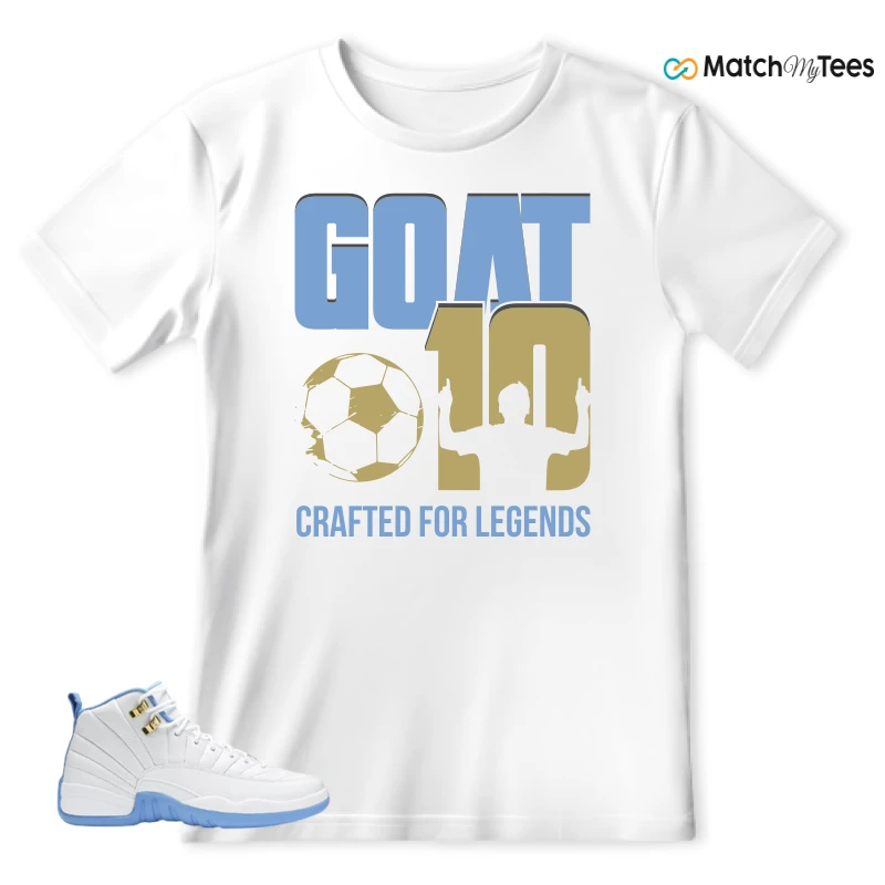 NIKE JORDAN 12 RETRO WHITE UNIVERSITY BLUE (2004) (WOMEN'S) SNEAKER Matching Tees t-shirt