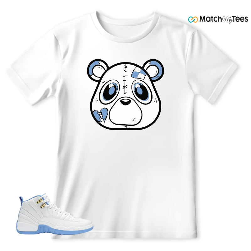NIKE JORDAN 12 RETRO WHITE UNIVERSITY BLUE (2004) (WOMEN'S) SNEAKER Matching Tees t-shirt