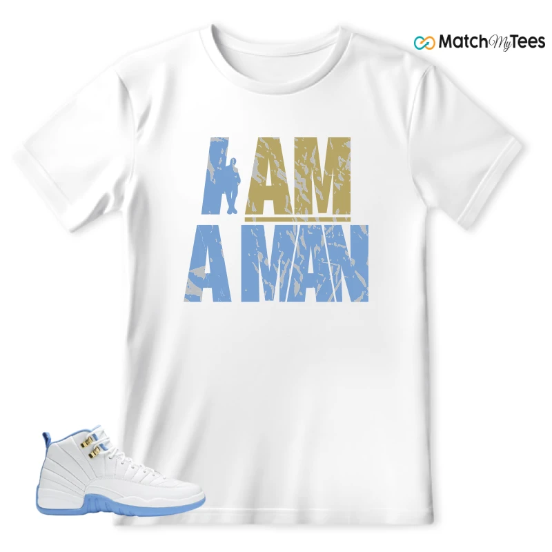 NIKE JORDAN 12 RETRO WHITE UNIVERSITY BLUE (2004) (WOMEN'S) SNEAKER Matching Tees t-shirt