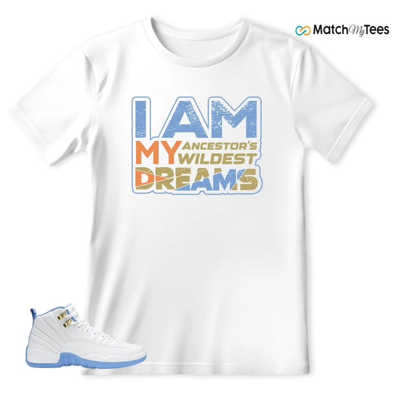 NIKE JORDAN 12 RETRO WHITE UNIVERSITY BLUE (2004) (WOMEN'S) SNEAKER Matching Tees t-shirt