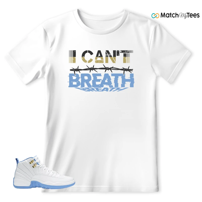 NIKE JORDAN 12 RETRO WHITE UNIVERSITY BLUE (2004) (WOMEN'S) SNEAKER Matching Tees t-shirt