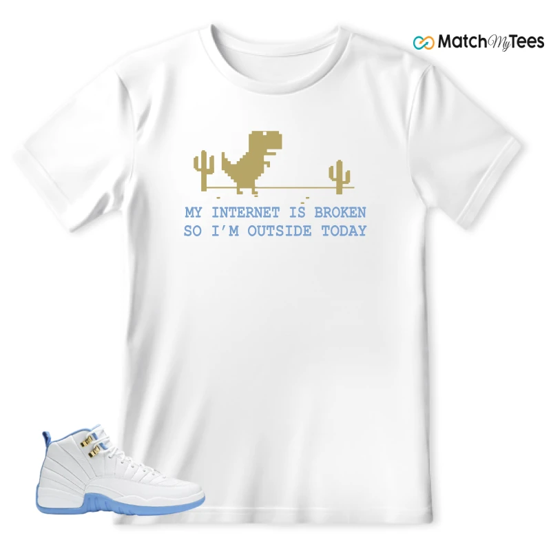 NIKE JORDAN 12 RETRO WHITE UNIVERSITY BLUE (2004) (WOMEN'S) SNEAKER Matching Tees t-shirt