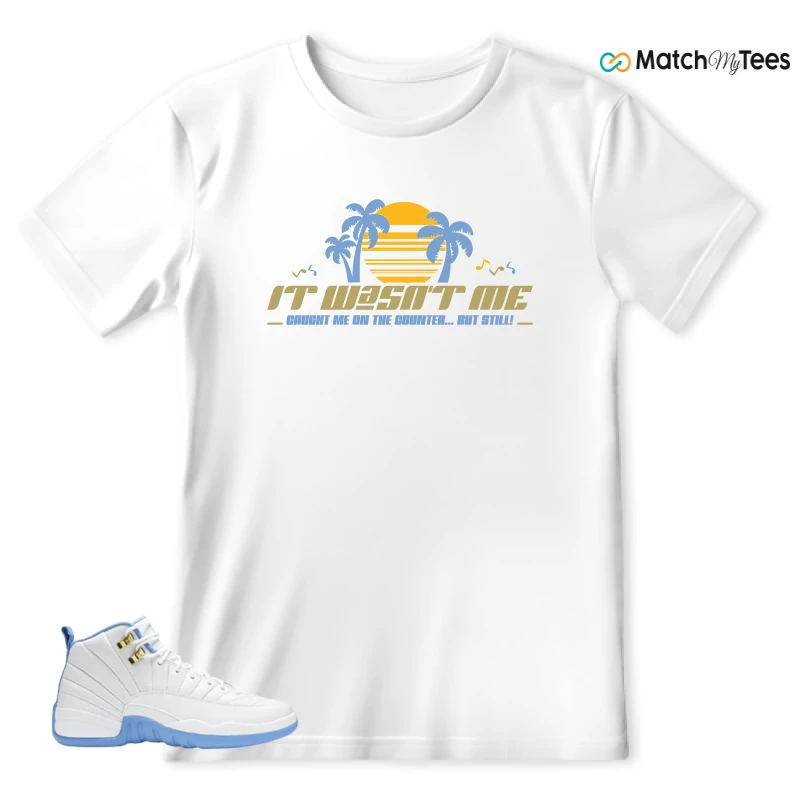 NIKE JORDAN 12 RETRO WHITE UNIVERSITY BLUE (2004) (WOMEN'S) SNEAKER Matching Tees t-shirt