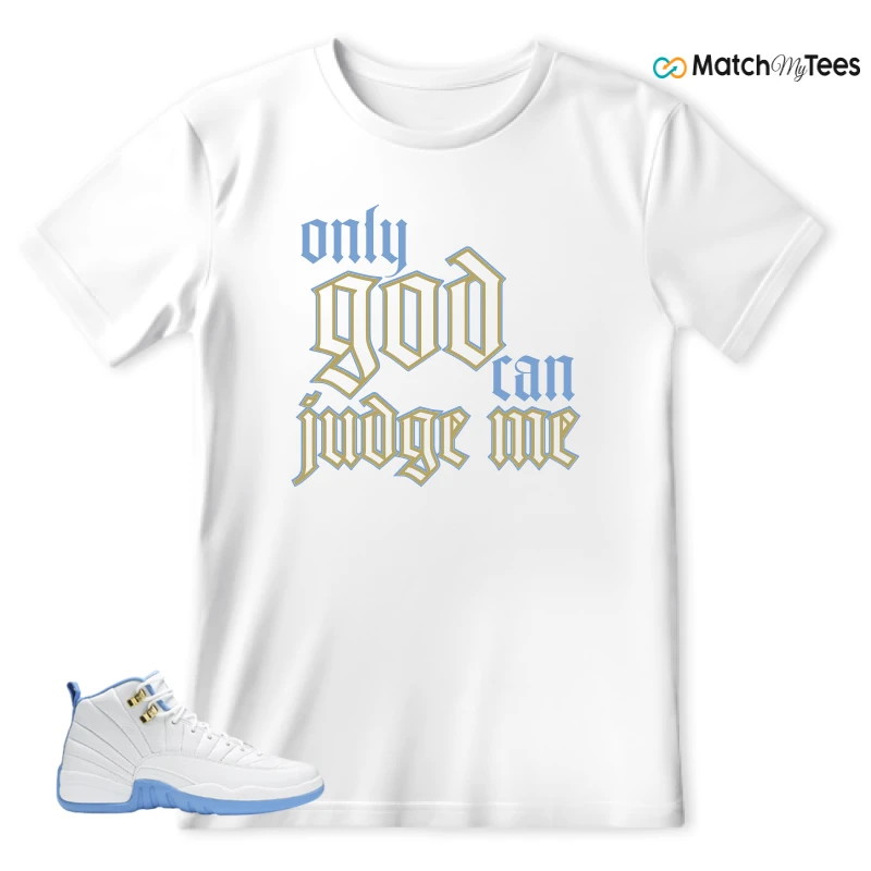 NIKE JORDAN 12 RETRO WHITE UNIVERSITY BLUE (2004) (WOMEN'S) SNEAKER Matching Tees t-shirt