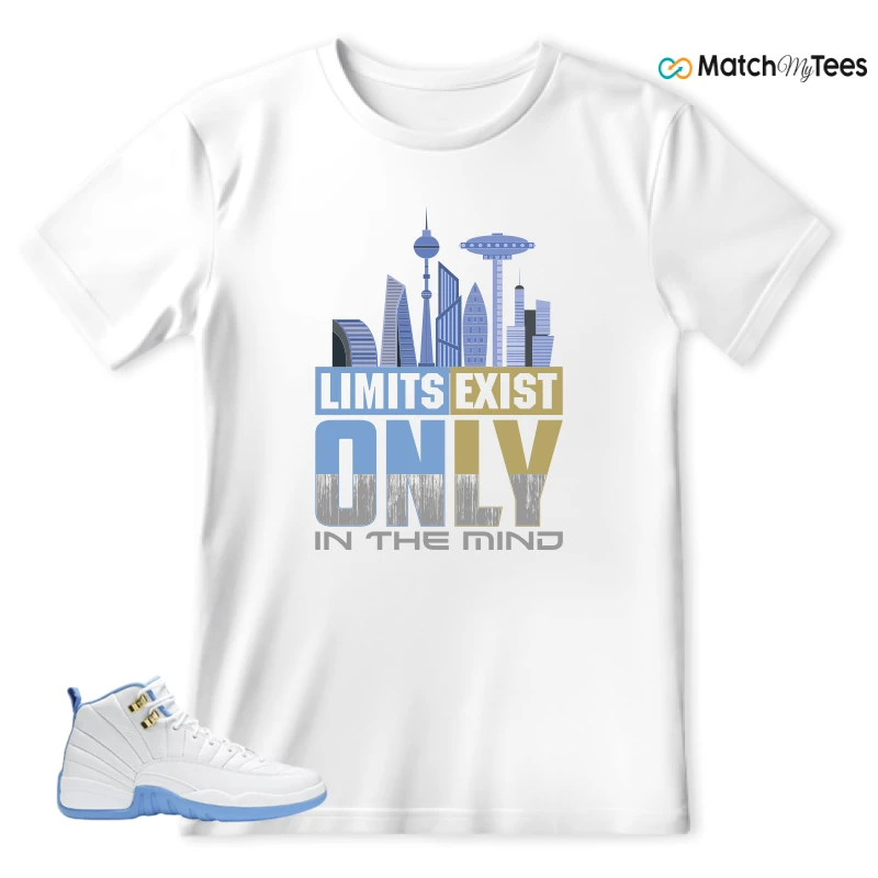 NIKE JORDAN 12 RETRO WHITE UNIVERSITY BLUE (2004) (WOMEN'S) SNEAKER Matching Tees t-shirt