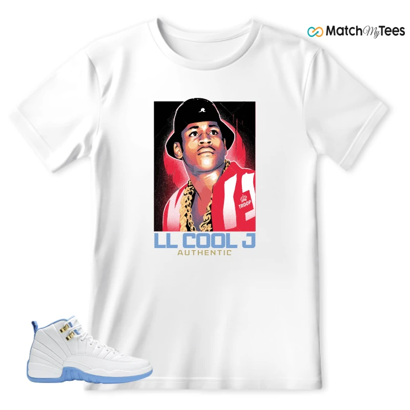 NIKE JORDAN 12 RETRO WHITE UNIVERSITY BLUE (2004) (WOMEN'S) SNEAKER Matching Tees t-shirt