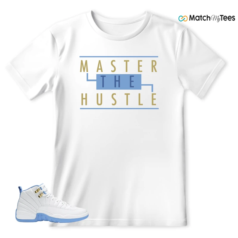 NIKE JORDAN 12 RETRO WHITE UNIVERSITY BLUE (2004) (WOMEN'S) SNEAKER Matching Tees t-shirt