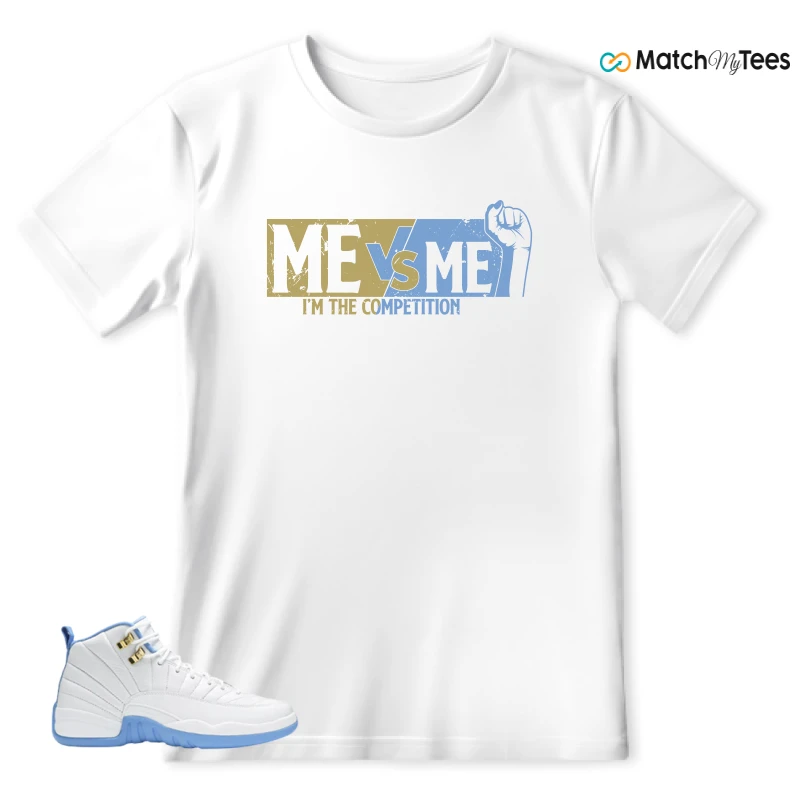 NIKE JORDAN 12 RETRO WHITE UNIVERSITY BLUE (2004) (WOMEN'S) SNEAKER Matching Tees t-shirt