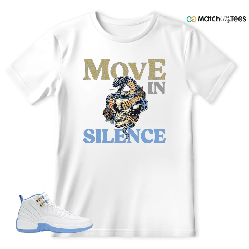 NIKE JORDAN 12 RETRO WHITE UNIVERSITY BLUE (2004) (WOMEN'S) SNEAKER Matching Tees t-shirt