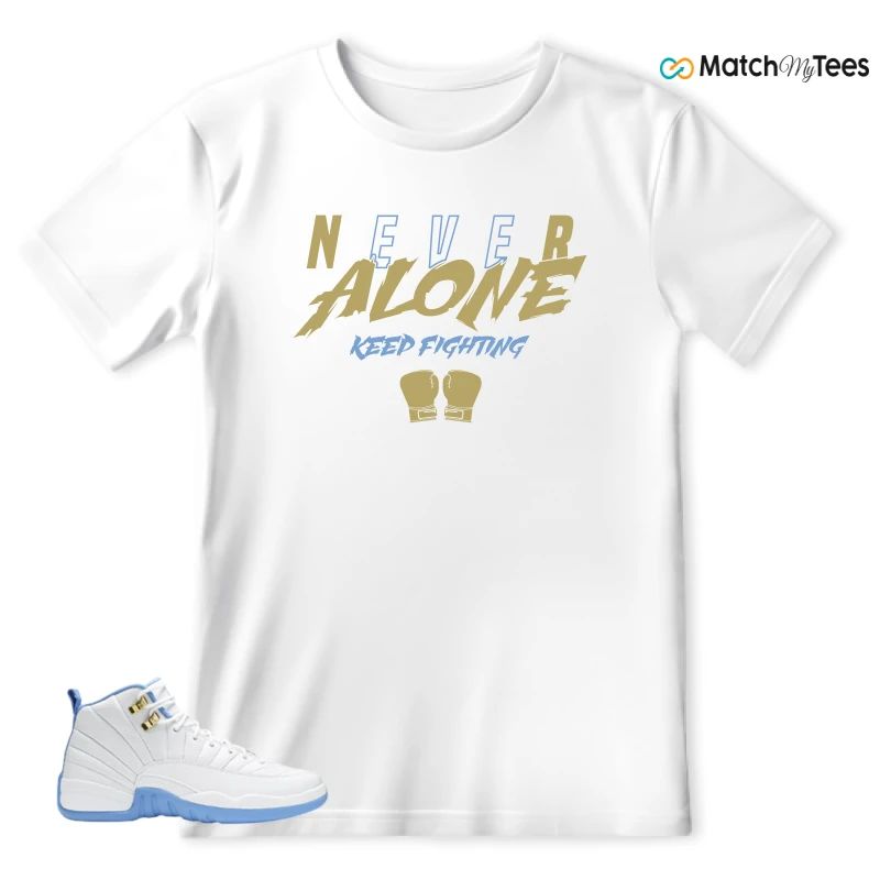 NIKE JORDAN 12 RETRO WHITE UNIVERSITY BLUE (2004) (WOMEN'S) SNEAKER Matching Tees t-shirt