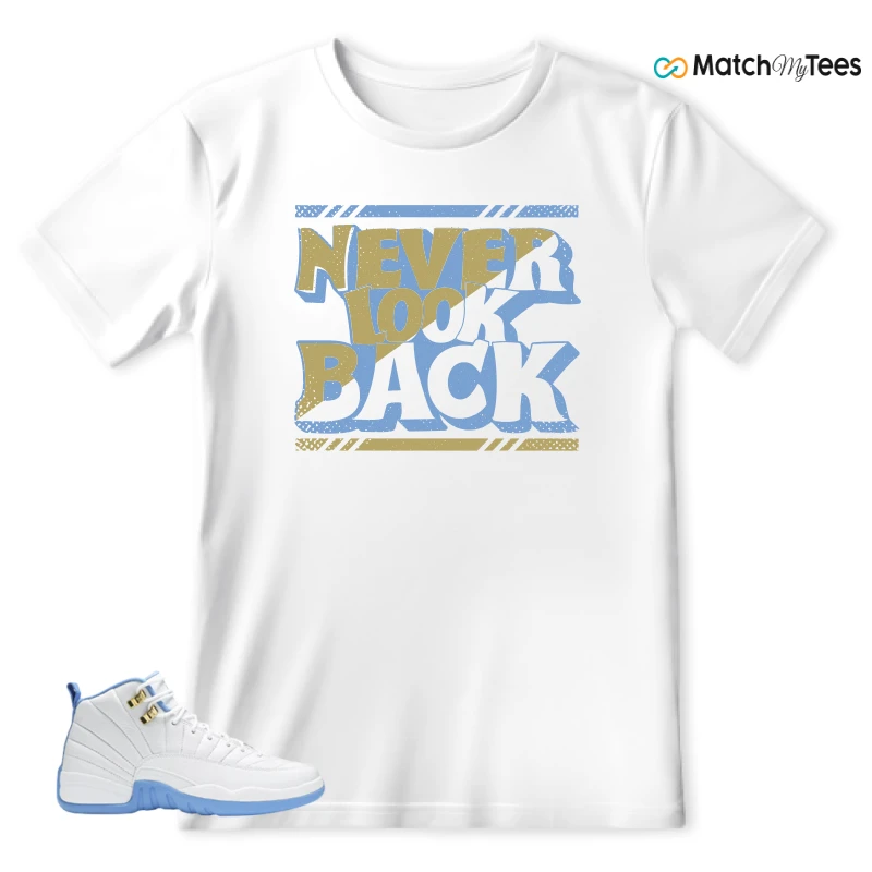 NIKE JORDAN 12 RETRO WHITE UNIVERSITY BLUE (2004) (WOMEN'S) SNEAKER Matching Tees t-shirt