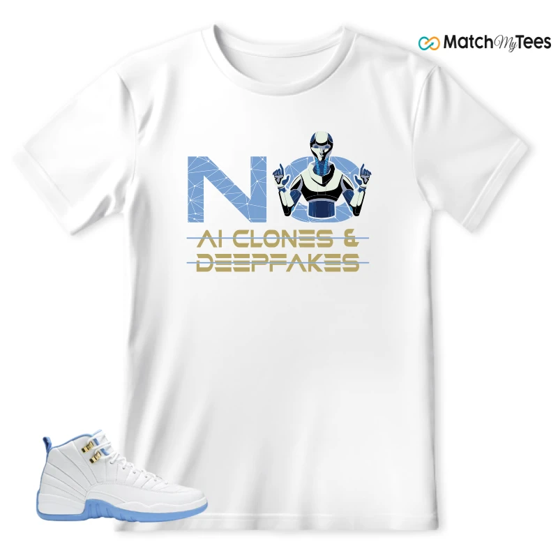NIKE JORDAN 12 RETRO WHITE UNIVERSITY BLUE (2004) (WOMEN'S) SNEAKER Matching Tees t-shirt