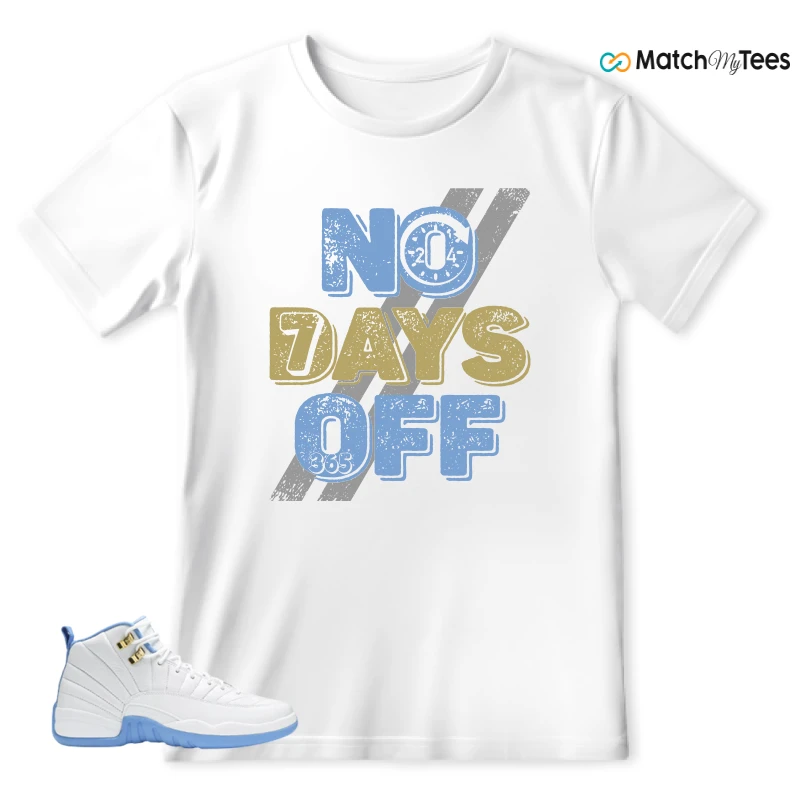 NIKE JORDAN 12 RETRO WHITE UNIVERSITY BLUE (2004) (WOMEN'S) SNEAKER Matching Tees t-shirt