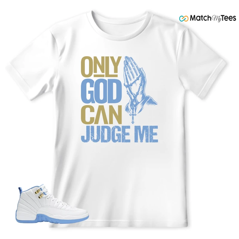 NIKE JORDAN 12 RETRO WHITE UNIVERSITY BLUE (2004) (WOMEN'S) SNEAKER Matching Tees t-shirt