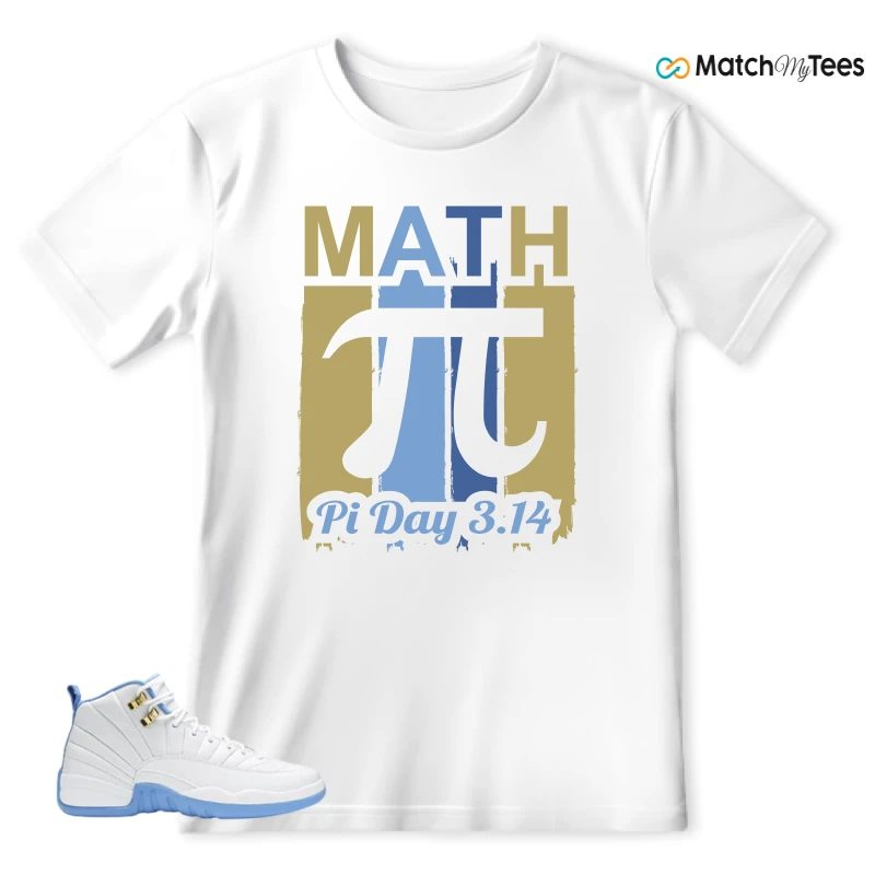 NIKE JORDAN 12 RETRO WHITE UNIVERSITY BLUE (2004) (WOMEN'S) SNEAKER Matching Tees t-shirt