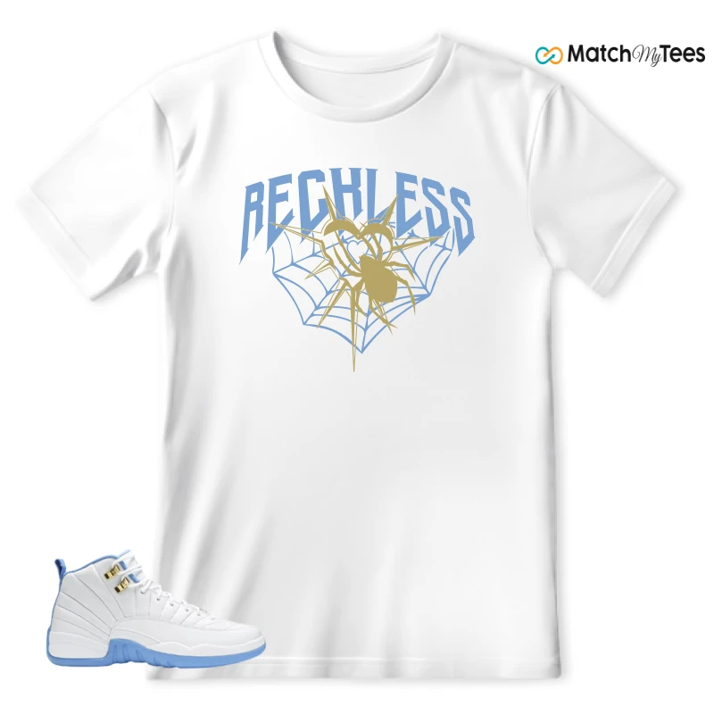 NIKE JORDAN 12 RETRO WHITE UNIVERSITY BLUE (2004) (WOMEN'S) SNEAKER Matching Tees t-shirt