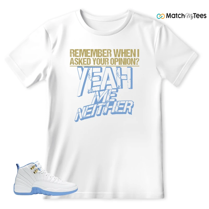 NIKE JORDAN 12 RETRO WHITE UNIVERSITY BLUE (2004) (WOMEN'S) SNEAKER Matching Tees t-shirt