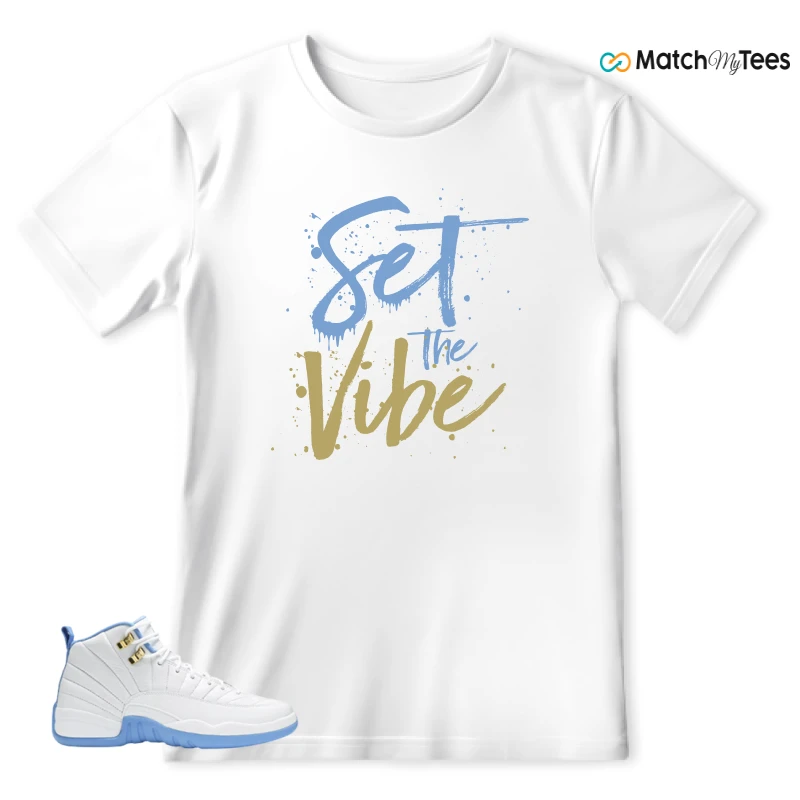 SET THE VIBE White matching T-shirt T-shirt