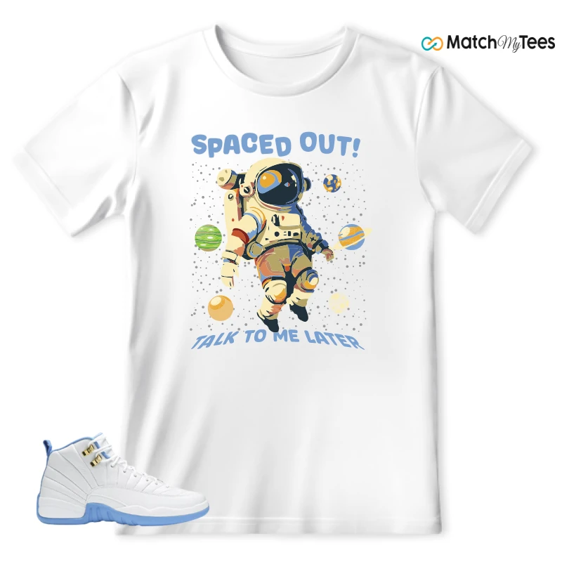 NIKE JORDAN 12 RETRO WHITE UNIVERSITY BLUE (2004) (WOMEN'S) SNEAKER Matching Tees t-shirt