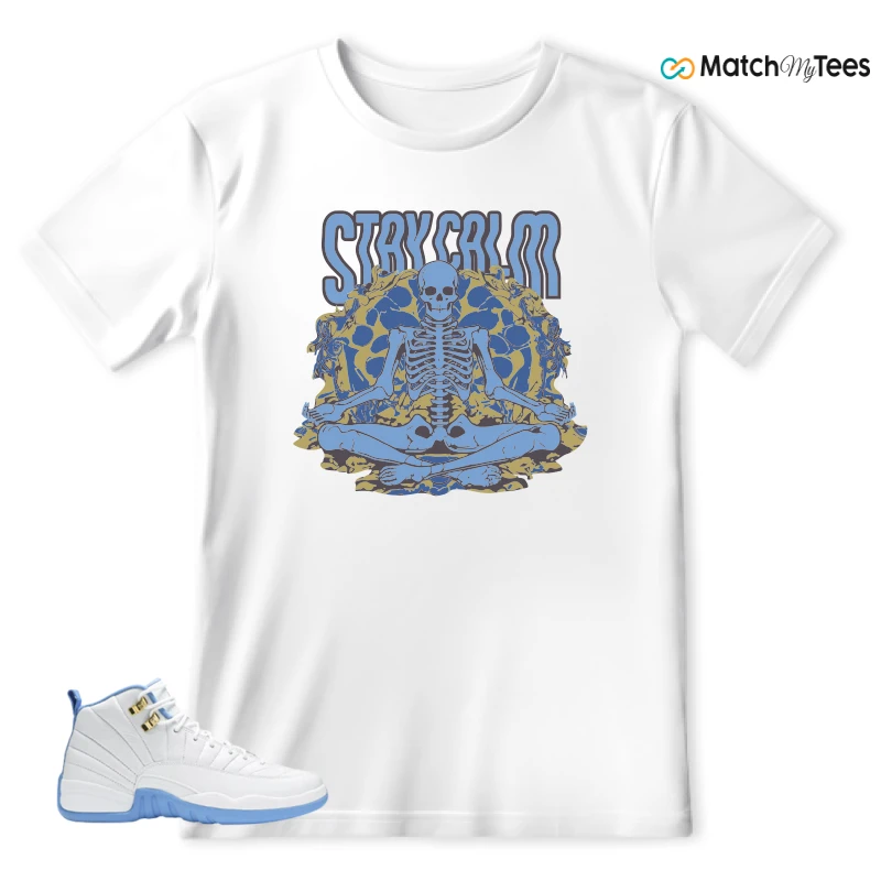 Stay Calm2 White matching T-shirt T-shirt
