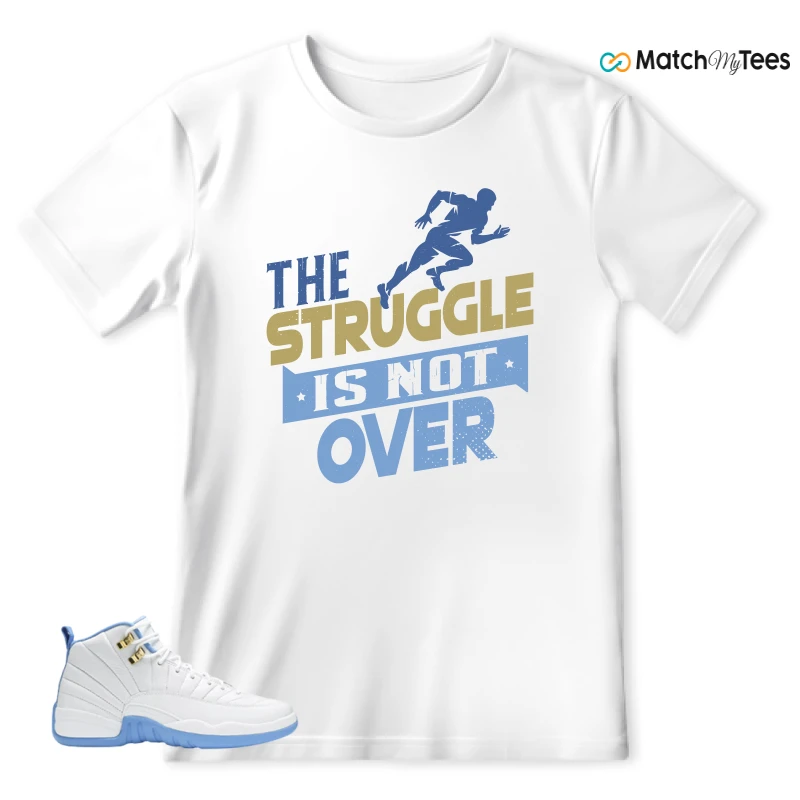 NIKE JORDAN 12 RETRO WHITE UNIVERSITY BLUE (2004) (WOMEN'S) SNEAKER Matching Tees t-shirt
