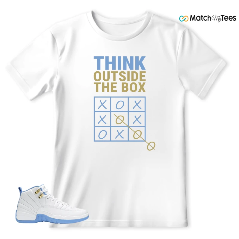 NIKE JORDAN 12 RETRO WHITE UNIVERSITY BLUE (2004) (WOMEN'S) SNEAKER Matching Tees t-shirt