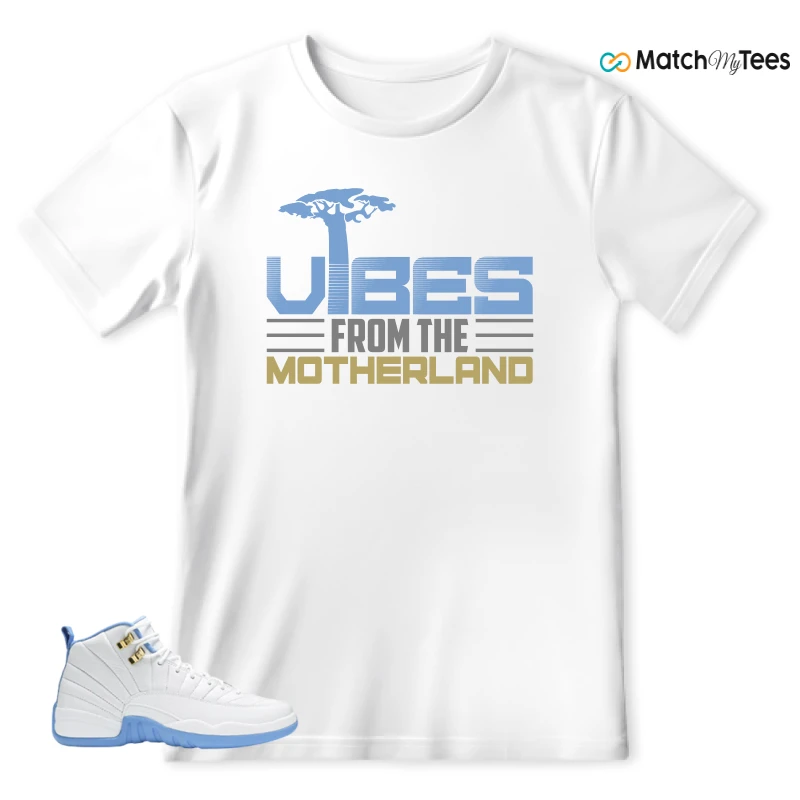 NIKE JORDAN 12 RETRO WHITE UNIVERSITY BLUE (2004) (WOMEN'S) SNEAKER Matching Tees t-shirt