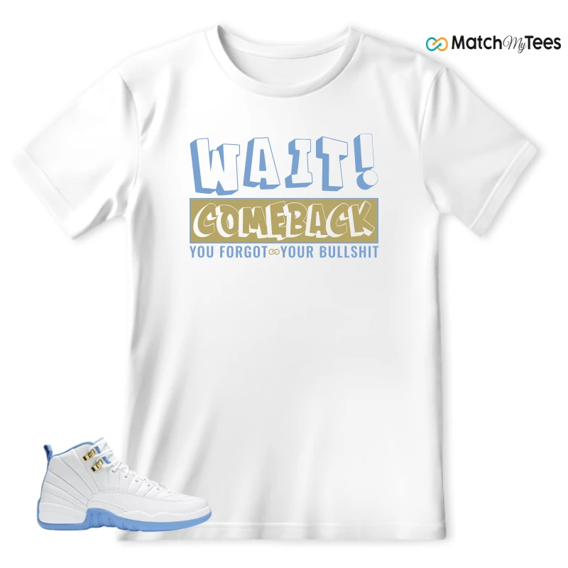 NIKE JORDAN 12 RETRO WHITE UNIVERSITY BLUE (2004) (WOMEN'S) SNEAKER Matching Tees t-shirt