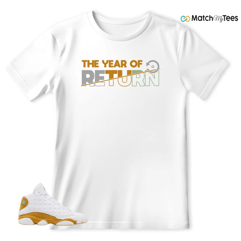 NIKE JORDAN 13 RETRO WHEAT (2023) (GS) SNEAKER Matching Tees t-shirt