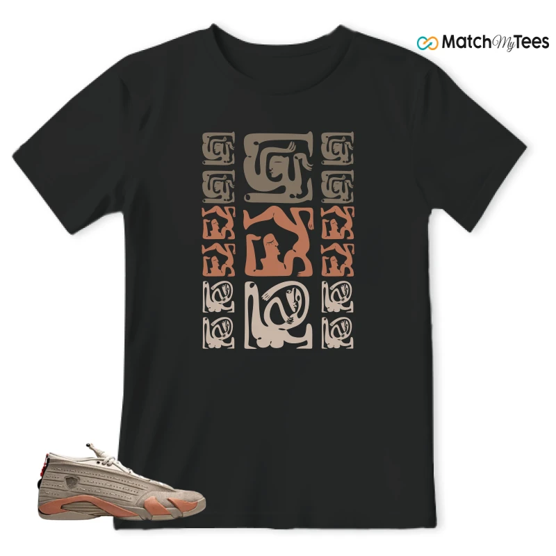 NIKE JORDAN 14 RETRO LOW CLOT TERRA BLUSH SNEAKER Matching Tees t-shirt