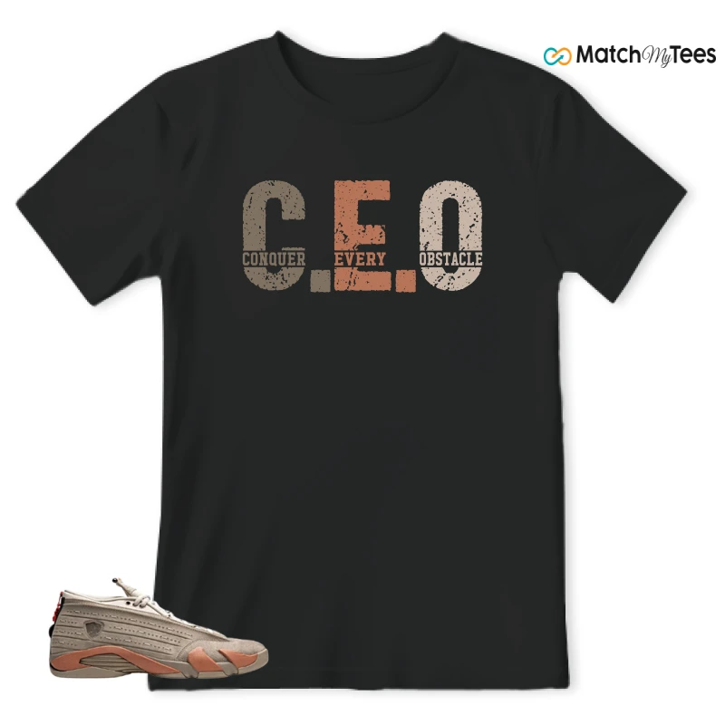 NIKE JORDAN 14 RETRO LOW CLOT TERRA BLUSH SNEAKER Matching Tees t-shirt