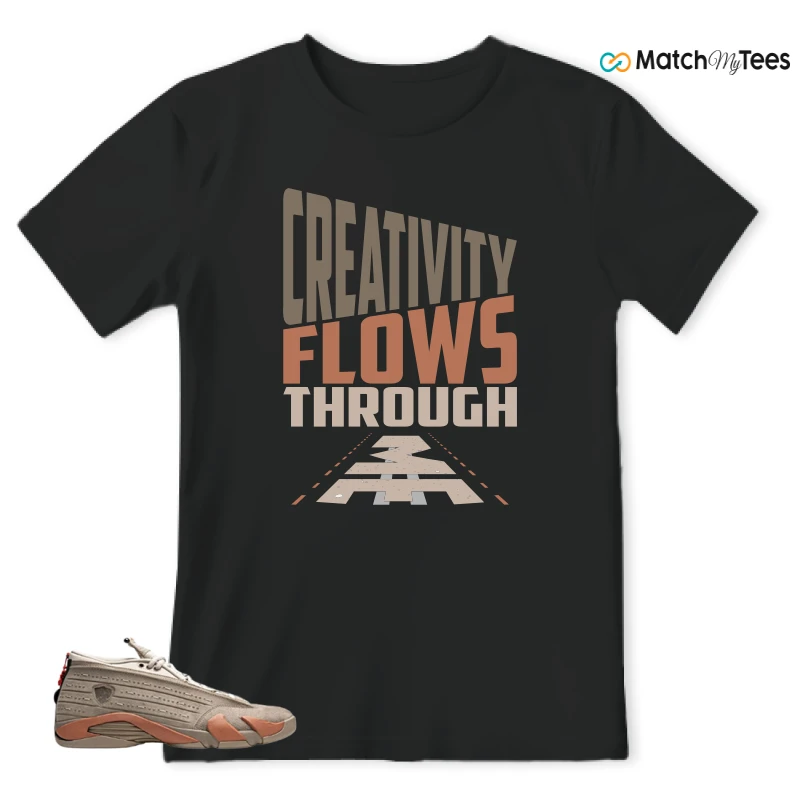 Creativity Flows Through Me Black matching T-shirt T-shirt