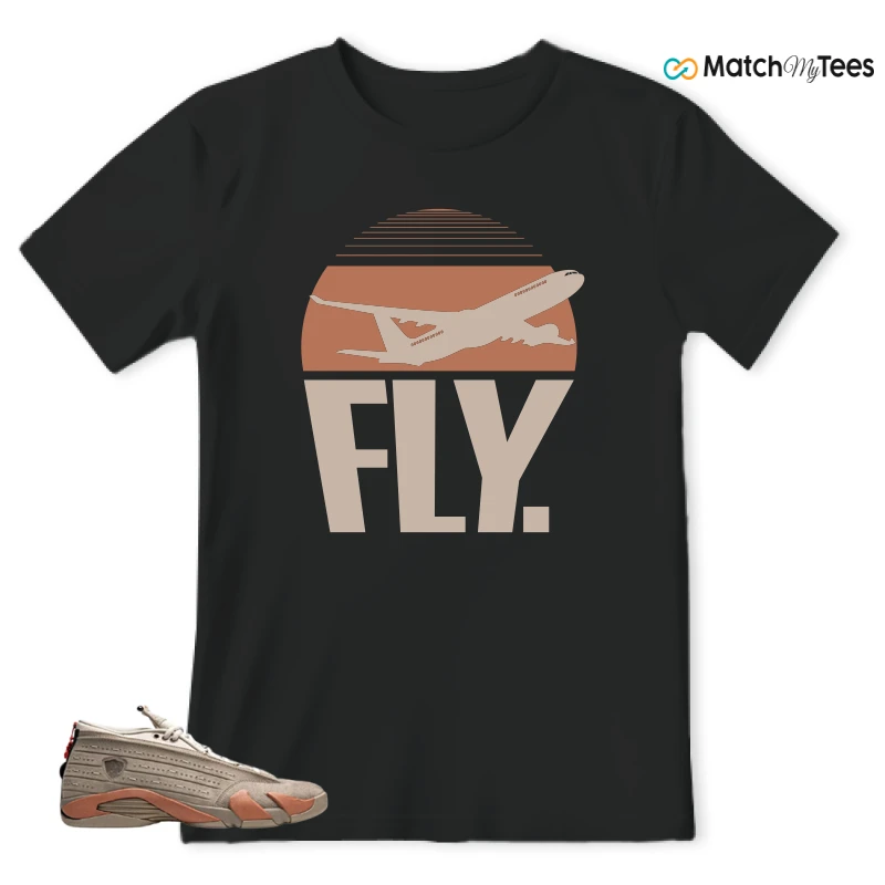 NIKE JORDAN 14 RETRO LOW CLOT TERRA BLUSH SNEAKER Matching Tees t-shirt