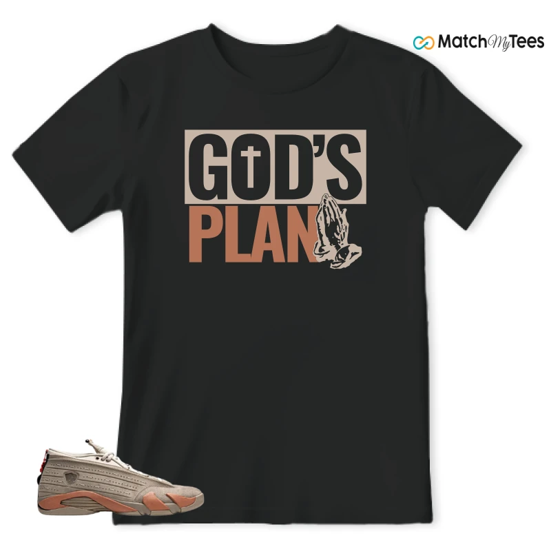 God's Plan Black matching T-shirt T-shirt