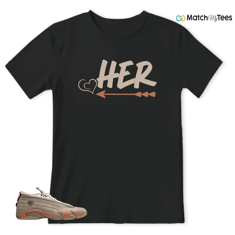 NIKE JORDAN 14 RETRO LOW CLOT TERRA BLUSH SNEAKER Matching Tees t-shirt