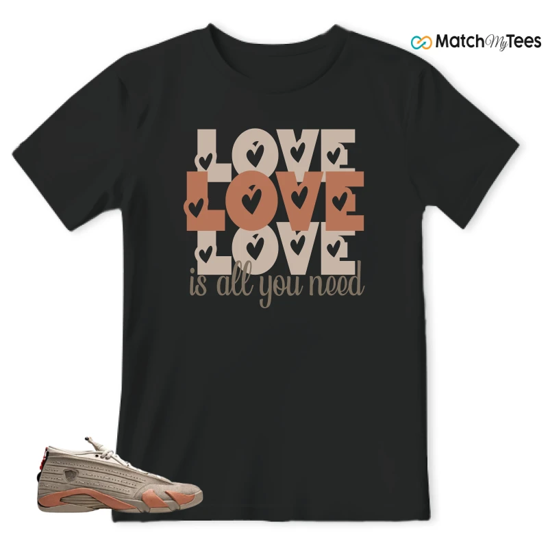 NIKE JORDAN 14 RETRO LOW CLOT TERRA BLUSH SNEAKER Matching Tees t-shirt