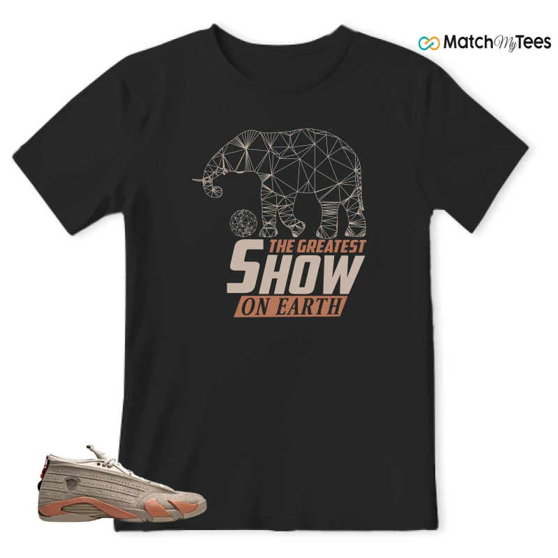 NIKE JORDAN 14 RETRO LOW CLOT TERRA BLUSH SNEAKER Matching Tees t-shirt