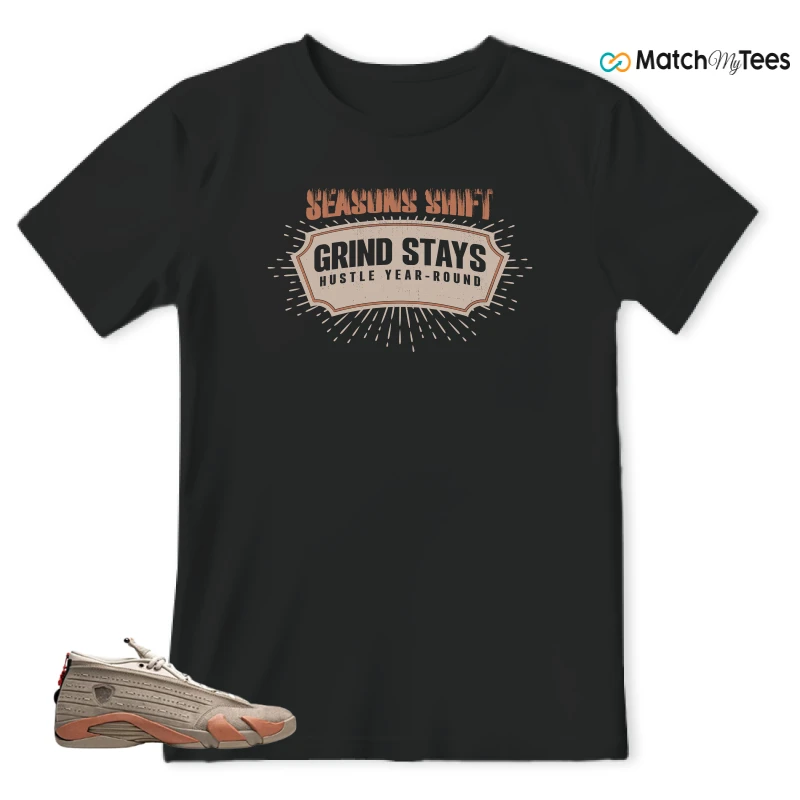 NIKE JORDAN 14 RETRO LOW CLOT TERRA BLUSH SNEAKER Matching Tees t-shirt