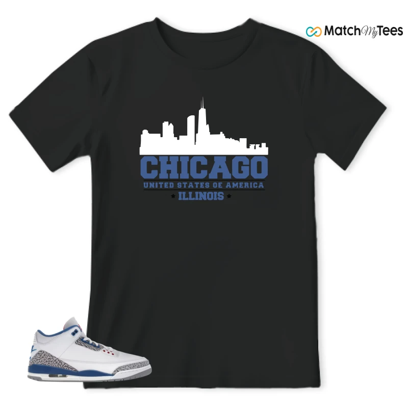 NIKE JORDAN 3 RETRO TRUE BLUE (2026) SNEAKER Matching Tees t-shirt