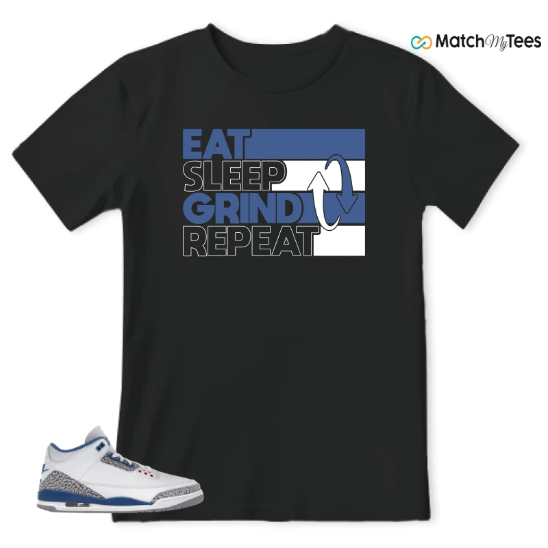 NIKE JORDAN 3 RETRO TRUE BLUE (2026) SNEAKER Matching Tees t-shirt