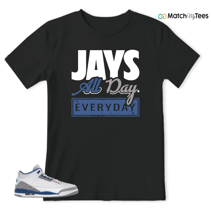 NIKE JORDAN 3 RETRO TRUE BLUE (2026) SNEAKER Matching Tees t-shirt