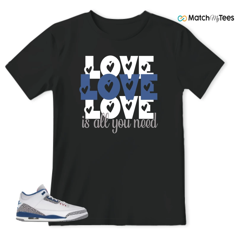 NIKE JORDAN 3 RETRO TRUE BLUE (2026) SNEAKER Matching Tees t-shirt